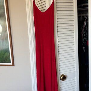 Red Reformation Slip Dress